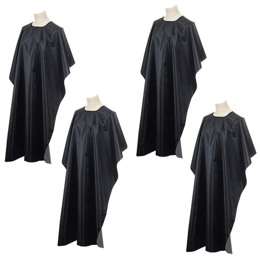 4 PACK Hair Salon Capes with Snap Closure Waterproof Hairdressing Styling Hair Cutting Coloring Nylon Cape for Barber Hairdressers