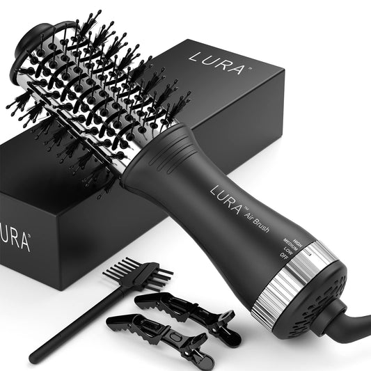 125v Travel Hair Dryer Brush Blow Dryer Brush in One,Small Hot Air Brush,Nano Titanium 2 Inch One Step Hair Dryer and Volumizer Silver